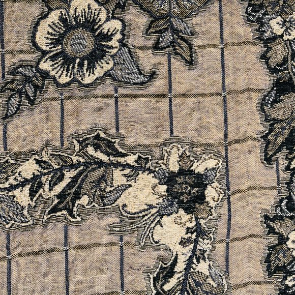 🌿 Handmade Pashmina & Viscose Scarf – Vintage Floral Design - Picture 4 of 8